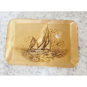 Bronze Hand Made Natale Grove City PA Vtg. Ltd. Edition Bronze Plate Sailboats‎